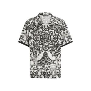 25 FW 돌체앤가바나 마졸리카 프린트 크로셰 레이스 셔츠 G5JH9THH5EK TP445075342