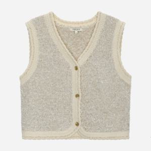 [써스데이아일랜드][여성]브이넥 트위드 믹스 니트 베스트(T258MVT247W)