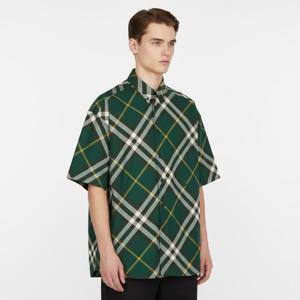 클리어런스  버버리24SS 8082903 B8660 체크 코튼 셔츠 아이비