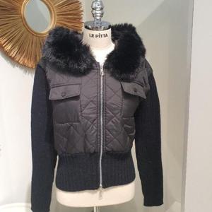 르피타 HC06 퍼카라 퀼팅 니트 패딩(블랙) L254BJPC54