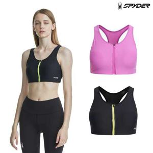 [스파이더] 여성 러닝 프로웹 프론트 집업 브라탑 SPGFCNBR281W