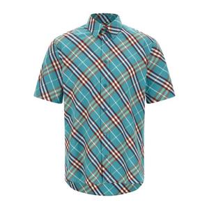 버버리 체크 코튼 포플린 반팔 셔츠 8120427 ATOMBLUEIPCHECK