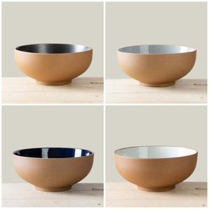 이천도자기 순수화 투톤 넓은 원형 면기 20cm 그릇