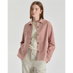 닥스 여성 26SS 라이트핑크 메티스 스웨이드 양가죽 셔켓 DLCO6A151P1