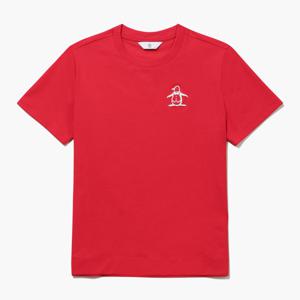 [먼싱웨어]여성 시그니처 라운드 반팔 티셔츠 레드 MR122LTS13