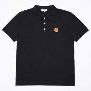 메종키츠네 폭스 헤드 레귤러 폴로 반팔 블랙 PM00209KP0002 P199