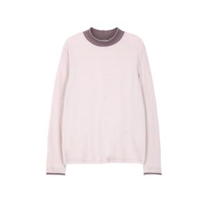 닥스 여성 26SS 페일핑크 컬러배색 울 긴팔티셔츠 DLTS6B101P4