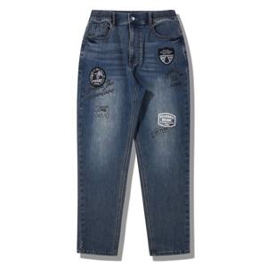 [지프]남여공용 와펜 프린트 베기 약기모 데님팬츠 (JQ4DPU742)