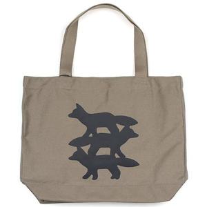 25FW 메종키츠네 스턴트폭스 에코백 PM05105WW9042 0301 카키브라운