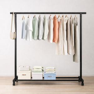 아트박스/가구느낌 도도행거 1단 1400 철제 스탠드 이동식 옷걸