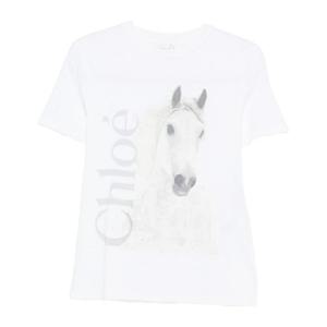 끌로에 그래픽 코튼 크루넥 반팔 티셔츠 CH26SJH11802 101