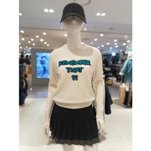 [파리게이츠] 26SS봄 공용 캐시미어 레터링 긴팔니트 (531F1SR101WH)