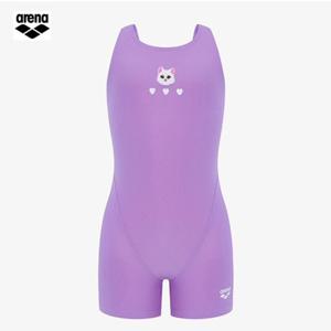 아레나 여아동 컬리팜 A6SG1GL02 PPL (주머니백 증정) 3부반신 U백 실내수영복