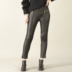 애비뉴투지 엄마옷 융 털 기모 레자 허리밴드 겨울 인조가죽 레깅스 P12544