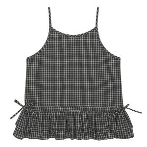 [소이]체크 뷔스티에 블라우스 26S5681BK