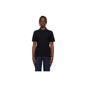 보스 폴로셔츠 블랙 팔라스 코튼 피케 로고 자수 폴로 셔츠 261085M212010