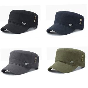 독수리 장식 기본 군모 공기 구멍 빈티지 패션 모자