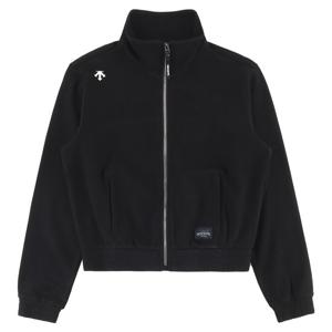 데상트 여성 와플지 니트 집업 SQ122PFT21BLK