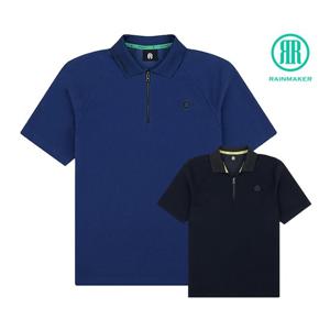 레인메이커 남성 타월 요꼬 하프 집업 카라 반팔 티셔츠 R32MCT05
