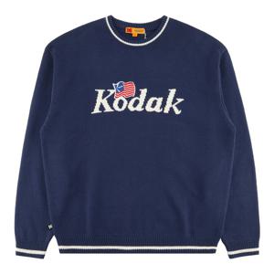 코닥 골드모먼트 로고 포인트 니트 K6123LKT12NVY