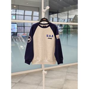 [JEEPKIDS(지프키즈)] USA 배색 나글란 맨투맨 KR1TSU822NA