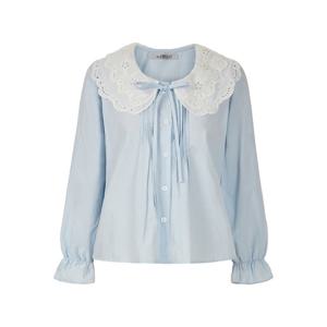 [포커스]이중 펀칭 카라 핀턱 블라우스 PBBF6S1BL5081