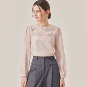 [포커스]시스루 레이어드 뷔스티에 블라우스 PBBF6S1BL5071