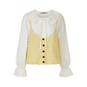 [포커스][2SET]프릴 블라우스+조끼 PBBF6S1BL5011