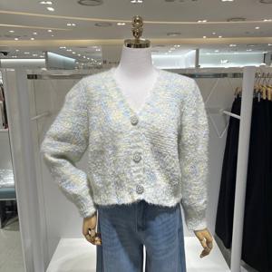 [밸리걸] 파스텔 컬러 믹스 니트 가디건 489039