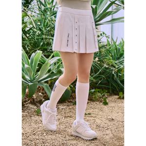 [챌린저]여성 디테일 변형 스트레치 플리츠 큐롯 화이트_CHE1WSK