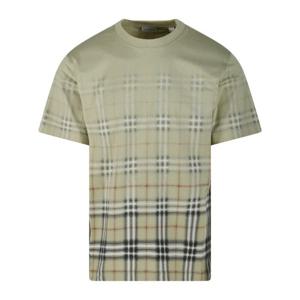버버리 체크 패턴 크루넥 반팔 티셔츠 8119023 C4053