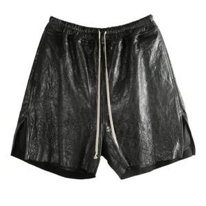 릭오웬스 가죽 사이드 슬릿 루즈 쇼츠 RU01F2397LBE 09