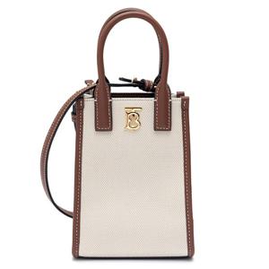 (명품) 버버리 캔버스 레더 마이크로 프란시스 토트백