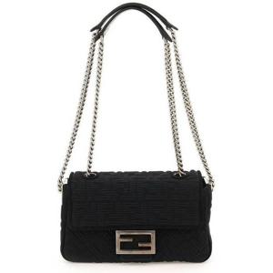 (명품) 펜디 바게트 체인 미디 패브릭 백 8BR793