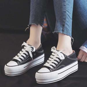 통굽 운동화 스니커즈 뮬스타일 접어 시는 패션화