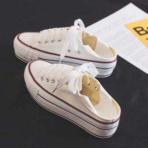 여자 접어 신는 운동화 뮬스타일 굽있는 슈즈 스타일