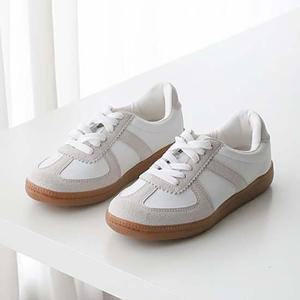 국산 여성 독일군 스니커즈 천연가죽 발편한 운동화