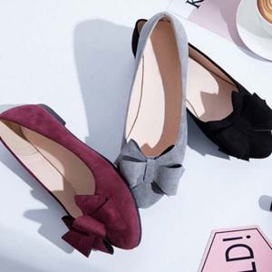 플랫슈즈 단화 여성 리본 스웨이드 플랫단화 로퍼 구두 F708