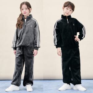 [시즌30%OFF][빈폴키즈] 25FW 벨로아 소재 반집업 겨울 상하 세트(2종 택1)