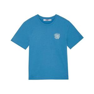 [잠뱅이] 여성)  원형 그래픽 크롭 반팔티셔츠 AM2WTS454-MB