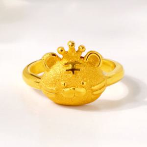 골드팡 24k 순금 큐티킹호랑이 돌반지 1.875g