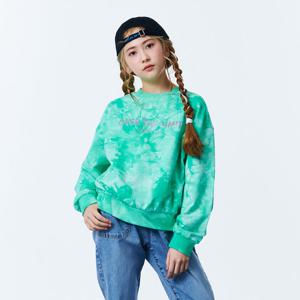 [오션스카이] [2color]여아 타이다이 크롭 맨투맨 T-shirt