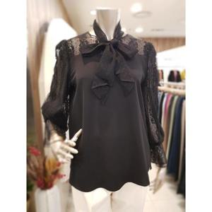 미니멈 세이브존01 미니멈 레이스 시스루 리본 블라우스 MWAAWB1