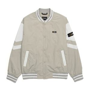 내셔널지오그래픽 N241MJP902 컬러 배색 바시티 자켓 OAK BEIGE