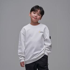 [내셔널지오그래픽키즈] K241USW920 시즌 그래픽 맨투맨-2 WHITE
