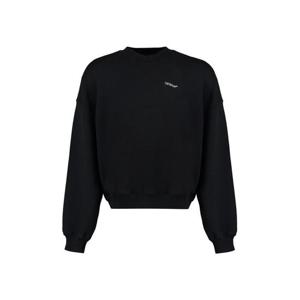 오프화이트 긴팔 티셔츠 OMBA070F23FLE004 1001 BLACK