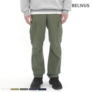 빌리버스 남자 카고팬츠 세미 와이드팬츠 스판 면바지 BBJ103
