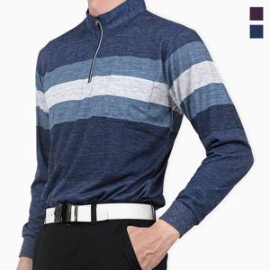 토마스하디 남성 라인 배색 면 긴팔 반집업 Model No_I2-4W008