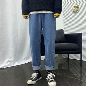 남성 중청 여름 간절기 허리밴딩 데님 팬츠 청바지