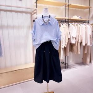 [시에로]SJ2SHF255_백라인 주름 포인트 셔츠